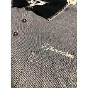 Mercedes Benz Dealership Employee Short Sleeve Polo Shirt MEDIUM Car Uniform AMG